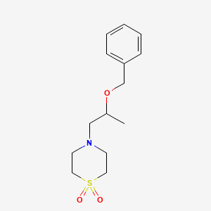 molecular formula C14H21NO3S B14846494 4-(2-(Benzyloxy)propyl)thiomorpholine 1,1-dioxide 