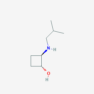 trans-2-[(2-Methylpropyl)amino]cyclobutan-1-ol