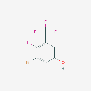molecular formula C7H3BrF4O B1484653 3-Bromo-2-fluoro-5-hydroxybenzotrifluoride CAS No. 1807033-23-3