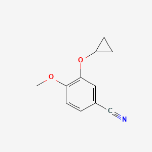 molecular formula C11H11NO2 B14846533 3-Cyclopropoxy-4-methoxybenzonitrile 