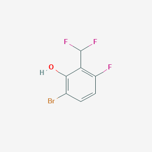 molecular formula C7H4BrF3O B1484654 3-Bromo-6-fluoro-2-hydroxybenzodifluoride CAS No. 1805417-27-9