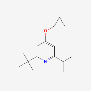 molecular formula C15H23NO B14846540 2-Tert-butyl-4-cyclopropoxy-6-isopropylpyridine 