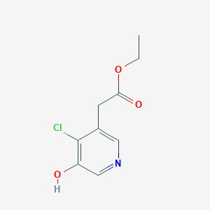 molecular formula C9H10ClNO3 B14846543 Ethyl (4-chloro-5-hydroxypyridin-3-YL)acetate 