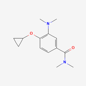 molecular formula C14H20N2O2 B14846549 4-Cyclopropoxy-3-(dimethylamino)-N,N-dimethylbenzamide 