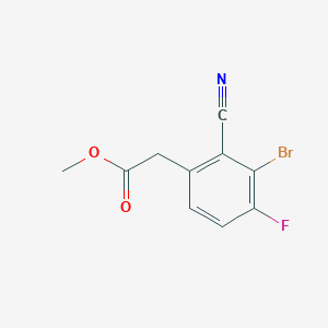 molecular formula C10H7BrFNO2 B1484655 Methyl 3-bromo-2-cyano-4-fluorophenylacetate CAS No. 1805485-40-8