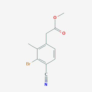 molecular formula C11H10BrNO2 B1484657 Methyl 3-bromo-4-cyano-2-methylphenylacetate CAS No. 1807020-35-4