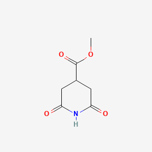 molecular formula C7H9NO4 B14846578 Methyl 2,6-dioxopiperidine-4-carboxylate 