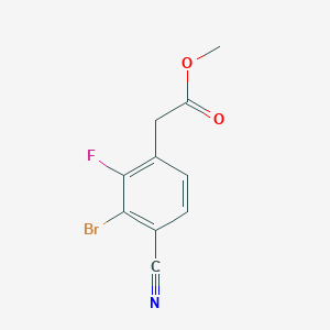 molecular formula C10H7BrFNO2 B1484658 Methyl 3-bromo-4-cyano-2-fluorophenylacetate CAS No. 1804387-81-2