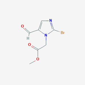 molecular formula C7H7BrN2O3 B14846584 (2-Bromo-5-formyl-imidazol-1-YL)-acetic acid methyl ester 