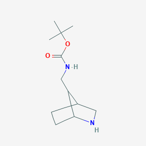 molecular formula C12H22N2O2 B1484661 tert-Butyl 2-azabicyclo[2.2.1]hept-7-ylmethylcarbamate CAS No. 1824247-00-8