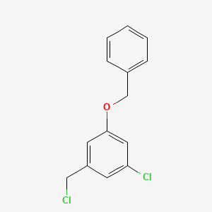 molecular formula C14H12Cl2O B14846618 1-(Benzyloxy)-3-chloro-5-(chloromethyl)benzene 