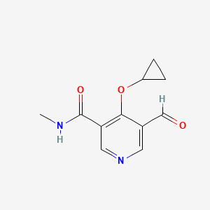 4-Cyclopropoxy-5-formyl-N-methylnicotinamide