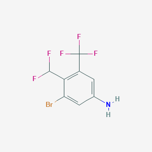 molecular formula C8H5BrF5N B1484665 3-Bromo-4-difluoromethyl-5-(trifluoromethyl)aniline CAS No. 1807077-48-0