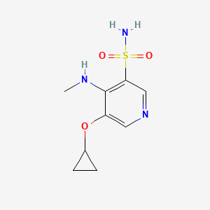 molecular formula C9H13N3O3S B14846679 5-Cyclopropoxy-4-(methylamino)pyridine-3-sulfonamide 