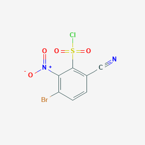 3-Bromo-6-cyano-2-nitrobenzenesulfonyl chloride