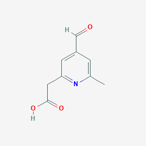 (4-Formyl-6-methylpyridin-2-YL)acetic acid