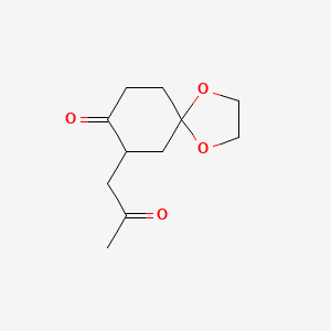 molecular formula C11H16O4 B14846690 7-(2-Oxopropyl)-1,4-dioxaspiro[4.5]decan-8-one 