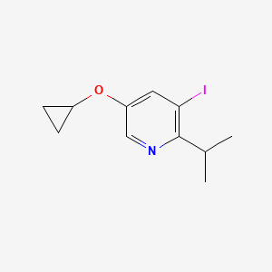 molecular formula C11H14INO B14846704 5-Cyclopropoxy-3-iodo-2-isopropylpyridine 