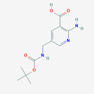 2-Amino-5-(((tert-butoxycarbonyl)amino)methyl)nicotinic acid