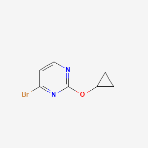 molecular formula C7H7BrN2O B14846718 4-Bromo-2-cyclopropoxypyrimidine 