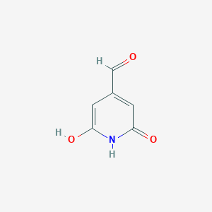 molecular formula C6H5NO3 B14846723 2,6-Dihydroxyisonicotinaldehyde 