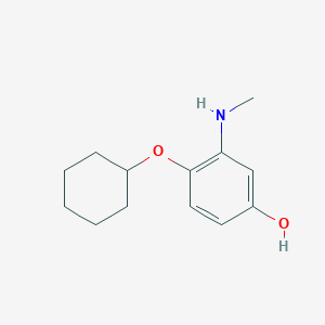 molecular formula C13H19NO2 B14846734 4-(Cyclohexyloxy)-3-(methylamino)phenol 