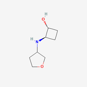 molecular formula C8H15NO2 B1484675 trans-2-[(Oxolan-3-yl)amino]cyclobutan-1-ol CAS No. 1868378-60-2
