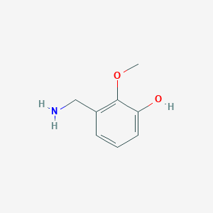 molecular formula C8H11NO2 B14846762 3-(Aminomethyl)-2-methoxyphenol 