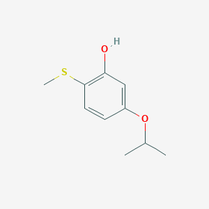 molecular formula C10H14O2S B14846768 5-Isopropoxy-2-(methylthio)phenol 