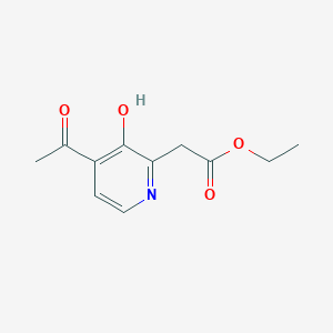 Ethyl (4-acetyl-3-hydroxypyridin-2-YL)acetate