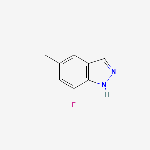 molecular formula C8H7FN2 B1484683 7-fluoro-5-methyl-1H-indazole CAS No. 1427326-31-5