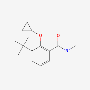 molecular formula C16H23NO2 B14846833 3-Tert-butyl-2-cyclopropoxy-N,N-dimethylbenzamide 