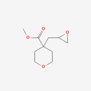 molecular formula C10H16O4 B1484684 Methyl 4-[(oxiran-2-yl)methyl]oxane-4-carboxylate CAS No. 1823392-01-3