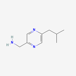 molecular formula C9H15N3 B14846841 (5-Isobutylpyrazin-2-YL)methylamine 