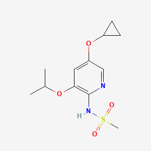 molecular formula C12H18N2O4S B14846846 N-(5-Cyclopropoxy-3-isopropoxypyridin-2-YL)methanesulfonamide 