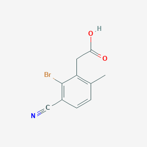 molecular formula C10H8BrNO2 B1484685 2-Bromo-3-cyano-6-methylphenylacetic acid CAS No. 1807081-79-3