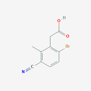 6-Bromo-3-cyano-2-methylphenylacetic acid