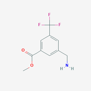 molecular formula C10H10F3NO2 B14846878 Methyl 3-(aminomethyl)-5-(trifluoromethyl)benzoate 