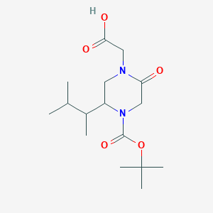 4-Carboxymethyl-2-(1,2-dimethyl-propyl)-5-oxo-piperazine-1-carboxylic acid tert-butyl ester