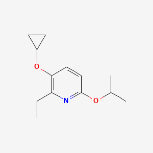 molecular formula C13H19NO2 B14846921 3-Cyclopropoxy-2-ethyl-6-isopropoxypyridine 