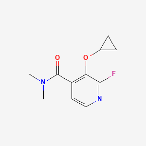 molecular formula C11H13FN2O2 B14846965 3-Cyclopropoxy-2-fluoro-N,N-dimethylisonicotinamide 