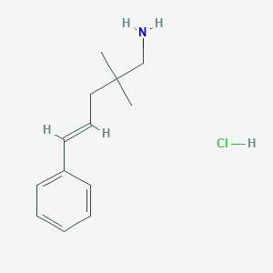 molecular formula C13H20ClN B1484698 (4E)-2,2-dimethyl-5-phenylpent-4-en-1-amine hydrochloride CAS No. 2098158-37-1