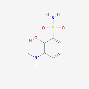 molecular formula C8H12N2O3S B14846985 3-(Dimethylamino)-2-hydroxybenzenesulfonamide 