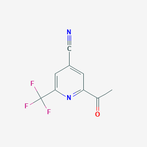 2-Acetyl-6-(trifluoromethyl)isonicotinonitrile