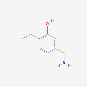 molecular formula C9H13NO B14847001 5-(Aminomethyl)-2-ethylphenol 