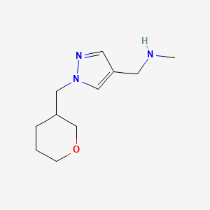 molecular formula C11H19N3O B1484701 methyl({1-[(oxan-3-yl)methyl]-1H-pyrazol-4-yl}methyl)amine CAS No. 2097976-99-1