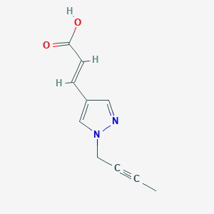 molecular formula C10H10N2O2 B1484702 (2E)-3-[1-(but-2-yn-1-yl)-1H-pyrazol-4-yl]prop-2-enoic acid CAS No. 2098161-82-9