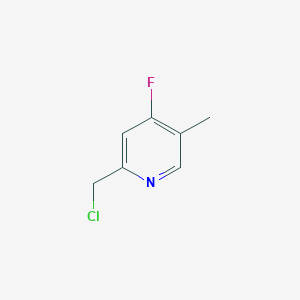 molecular formula C7H7ClFN B14847021 2-(Chloromethyl)-4-fluoro-5-methylpyridine 