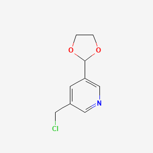 3-(Chloromethyl)-5-(1,3-dioxolan-2-YL)pyridine