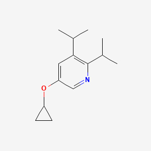 molecular formula C14H21NO B14847033 5-Cyclopropoxy-2,3-diisopropylpyridine 